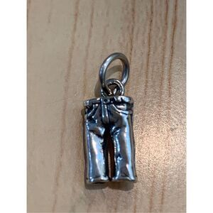.925 Vintage Jeans Sterling Silver Jewelry Charm  #fashion